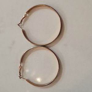 Gold diamond hoops